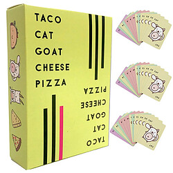 Universal Taco de Noël, chat, chèvre, fromage, pizzas, jeux de pizzas pour enfants, jeux de fêtes pour adultes.(Jaune)