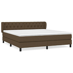 vidaXL Sommier à lattes de lit avec matelas Marron foncé 160x200 cm