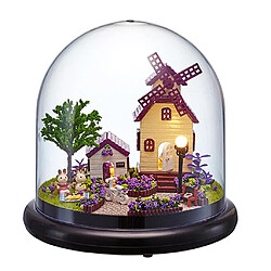 Kit Miniature DIY Maison de poupée en bois Glassball pour cadeau amoureux amoureux pas cher