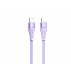 Câble Tellur Silicone Type-C vers Type-C, 3A, PD60W, 1m, violet