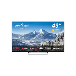 Smart Tech TV LED 4K UHD 43' (139 cm) Smart TV Web OS-43UW02V- Molotov, Netflix, Prime Video, Canal+, Disney+ - 3xHDMI - 2xUSB - MEMC- DOLBY Audio