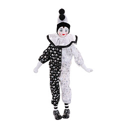 Porcelaine poupées clowns pied suspendu amusants 38cm 15inch Vintage Figurine Joker Jouet en Porcelaine Objet Collection, Accessoires Cirque, Cadeaux Festival, Ornements Maison