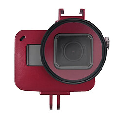 Wewoo Cage protectrice en alliage d'aluminium avec cadre d'assurance et lentille UV de 52 mm pour GoPro HERO7 noir / 6/5 (rouge)