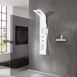 vidaXL Panneau de douche aluminium 20x44x130 cm blanc 