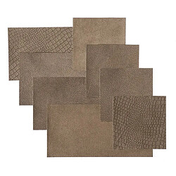 WallArt Panneaux muraux en cuir Wyndham Marron rugueux 32 pcs