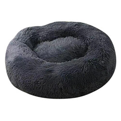 coussin de tapis pour chat et chien Chien Chat Chien Lit De Coucher Intérieur Chien De Lit Confortable Rond Nid Gris