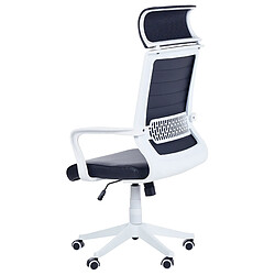 Beliani Chaise de bureau Cuir PU Noir LEADER pas cher