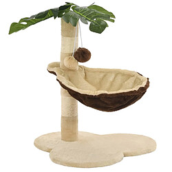 Acheter Arbre à chat,niche pour chat avec griffoir en sisal 50 cm Beige et Marron -MN56681