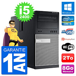 PC Tour Dell OptiPlex 990 Intel Core i5-2400 RAM 8Go Disque 2To Windows 10 Wifi · Occasion 