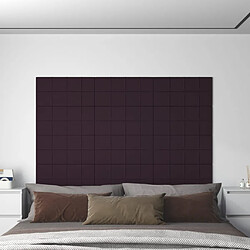 vidaXL Panneaux muraux 12 pcs Violet 60x30 cm Tissu 2,16 m²