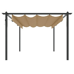 Avis Maison Chic Tonnelle | Pergola de jardin avec toit rétractable 4x3 m Taupe -GKD37015