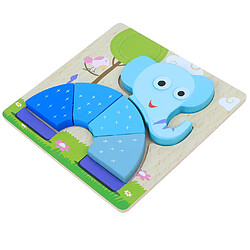 Cartoon Cognitive Wooden Jigsaw Puzzles Enfants Bébé Jouet Éducatif Éléphant