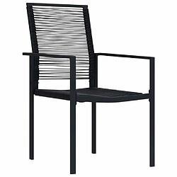 Maison Chic Lot de 4 Chaises de jardin,Fauteuil d'extérieur Rotin PVC Noir -MN29557