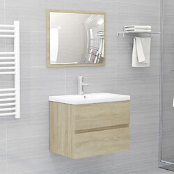 vidaXL Ensemble de meubles de bain chêne sonoma bois d'ingénierie