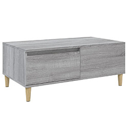 vidaXL Table basse Sonoma gris 90x50x36,5 cm Bois d'ingénierie