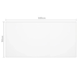 vidaXL Protecteur de table mat 180x90 cm 2 mm PVC pas cher