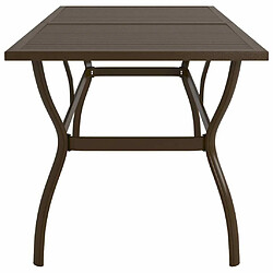 Avis Maison Chic Table de jardin | Table d'extérieur Marron 190x80x72 cm Acier -GKD33629