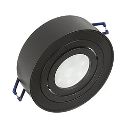 Plafonnier spot Maclean MCE462 B pour sources lumineuses MR16/GU10 noir 94x32mm rond aluminium