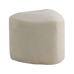 Venture Home Pouf Peg 46x46x41 cm Velours Blanc pas cher