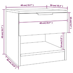 vidaXL Tables de chevet 2 pcs Blanc Bois d'ingénierie pas cher