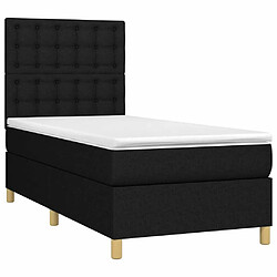 Avis Sommier à lattes,Cadre à lattes de lit et matelas et LED pour Adulte Noir 80x200cm Tissu -MN59442