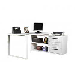 Avis OFFICE24 Bureau d’angle avec péninsule et tiroirs brillante Glassy