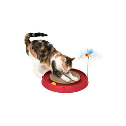 Cat-it Cat It Cuircuit 3 En 1 Avec Balle Et Planche A Griffer - O 36 Cm - Rouge - Pour Chat 