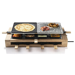 Appareil à raclette 8personnes 1500w + perre à griller - ARG300BW - BESTRON