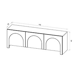 Avis Vivaldi Meuble TV ARCO 3D Blanc