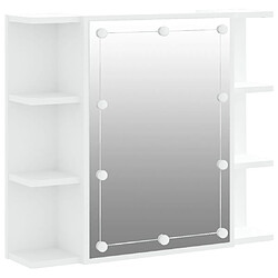 Helloshop26 Armoire à miroir avec led 70 x 16,5 x 60 cm blanc 02_0006655