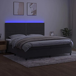 Acheter Sommier à lattes,Cadre à lattes de lit pour Adulte matelas et LED Gris foncé 200x200 cm -MN60933