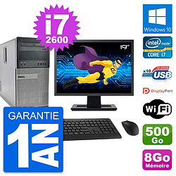 PC Tour Dell 990 Ecran 19" Intel i7-2600 RAM 8Go Disque 500Go Windows 10 Wifi · Occasion 