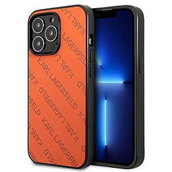 Karl Lagerfeld Perforated Allover - Coque pour iPhone 13 Pro (Orange) 