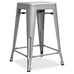 ICONIK INTERIOR Tabouret de bar - Design industriel - Acier mat - 60cm - Nouvelle édition - Stylix Acier 