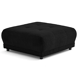 Lisa Design Amadora - pouf en velours côtelé Amadora - pouf en velours côtelé - Noir