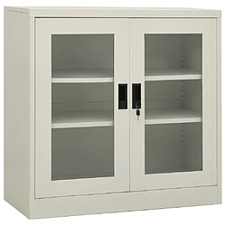 Acheter vidaXL Armoire de bureau et jardinière Gris clair 90x40x113 cm Acier