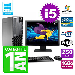 PC Lenovo M91p SFF Intel I5-2400 16Go Disque 250Go Graveur Wifi W7 Ecran 17" · Occasion 