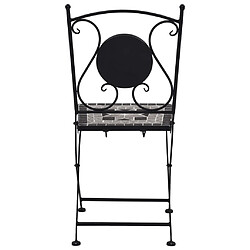 Acheter vidaXL Chaises de bistrot mosaïque lot de 2 Gris