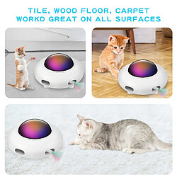 Acheter Universal UFO automatique jouet interactif pour chat pour l'intérieur plume pivotante jouet électronique pour chat éteint automatique intelligent déplacement aléatoire recharge USB | jouets pour chat