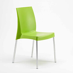 20 Chaises Grand Soleil Boulevard plastique polypropylène empilables stock, Couleur: Vert 