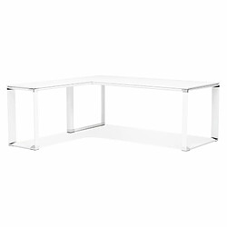 Paris Prix Bureau d'Angle Design Hovik 200cm Blanc 