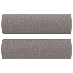 Acheter vidaXL Ensemble de canapés 2 pcs avec coussins taupe tissu