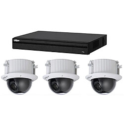 Dahua Kit de Vidéosurveillance Samsung DVR HCVR8208AS3 et 3 Caméras Dôme SD52C225I-HC-S2