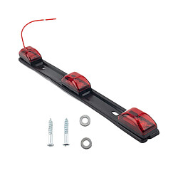 14 pouces 3 Lumière 9 LED ID Lumière Bar Feux de La Remorque Rouge Lumineux Led ID Bar Étanche Feux Arrière pour arrière et Côté de Camion Bateau