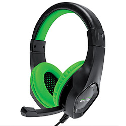 Casque Pro Gamer Amstrad AMS H888 GREEN 40mm Power Bass avec micro intégré, réglage volume