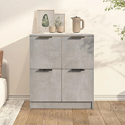 Maison Chic Buffet,Meuble de Rangement,commode pour salon,Cuisine Gris béton 60x30x70 cm Bois d'ingénierie -MN94251