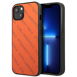 Karl Lagerfeld Perforated Allover - Coque pour iPhone 13 mini (Orange) 