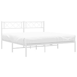 Avis Maison Chic Lit adulte - Cadre de lit métal avec tête de lit pour chambre blanc 120x190 cm -MN34132