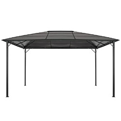 Maison Chic Tonnelle | Pergola avec toit Aluminium 4x3x2,6 m Noir -GKD27548