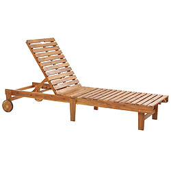 Beliani Chaise longue Bois Bois clair PIETRALUNGA 